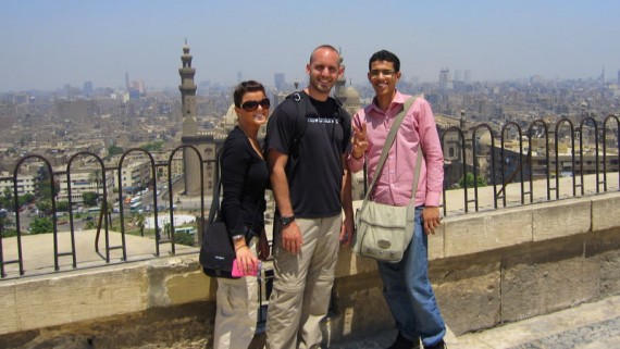 Mostafa, Liz & I View of the City from the Citadel