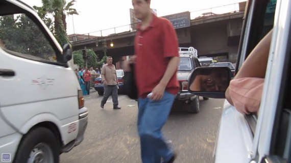 Cairo Traffic Crossing the street in Cairo