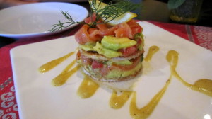 Salmon Avocado Cake Chez Marco Chiang Mai Thailand