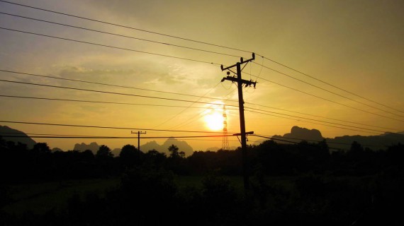 Sunset in Laos