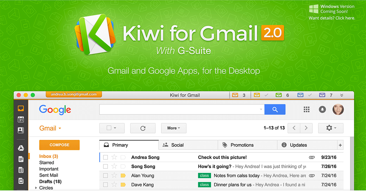 kiwi vs go for gmail