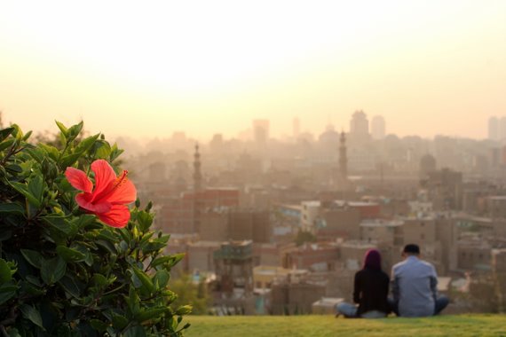 Couple at Al-Azhar Park