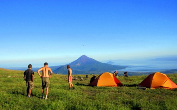 Camping on top of Volcano El Hoyo
