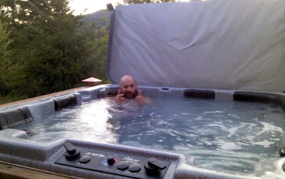 Relaxing in the Hot Tub