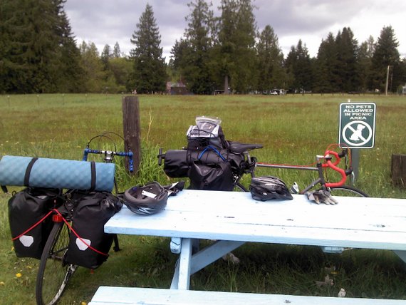 Our bikes at mile 35