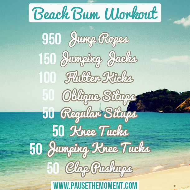 Free Bodyweight Travel Workout - Beach Bum Workout!