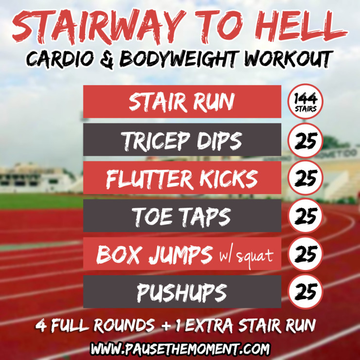 Stairway to Hell Cardio and Bodyweight Workout