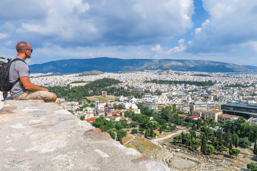 Views from the Acropolis in Athens, Greece
