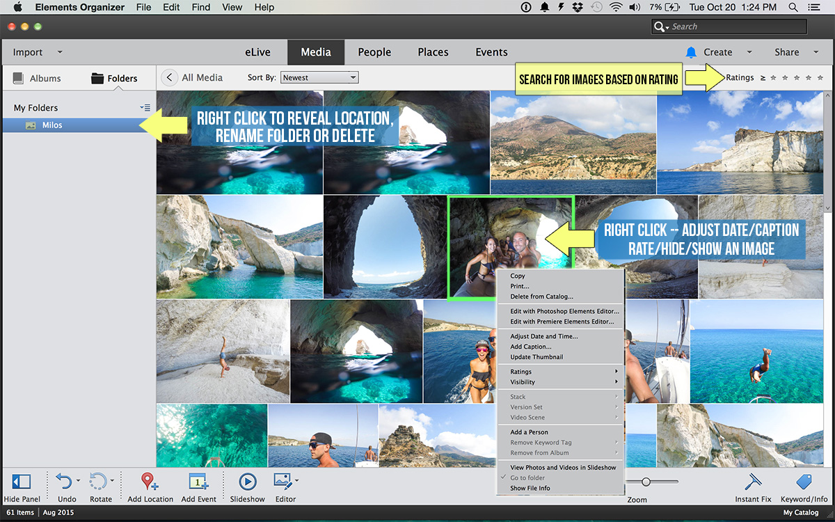 Adobe Photoshop Elements Organizer - How to Organize Albums and Images