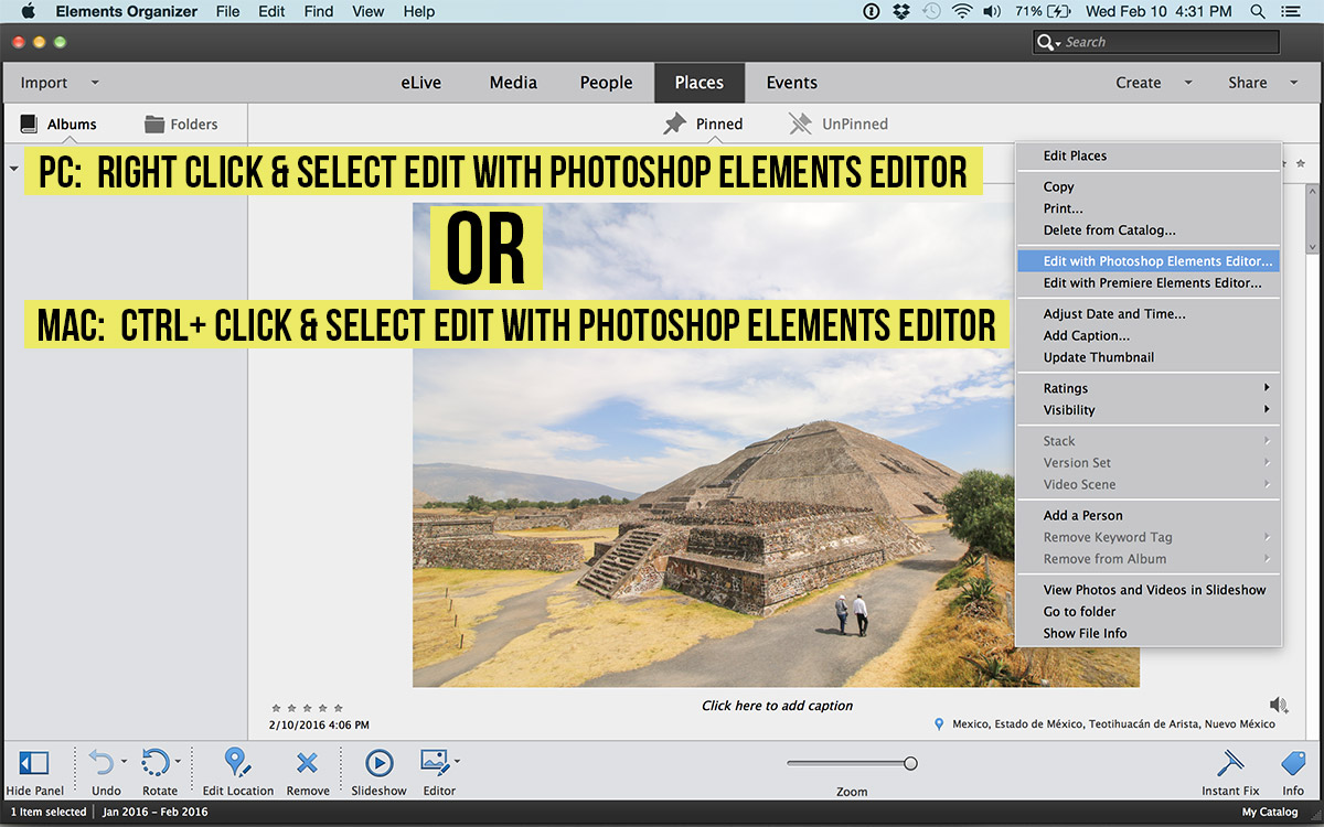 Adobe Photoshop Elements 14 Organizer Edit Image